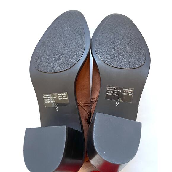Seychelles Leather Suede Heeled Ankle Boots Brown Size 9 NEW - Picture 7 of 9